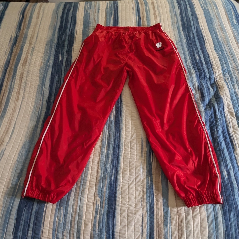 Red Oak Wisconsin Red Nylon Joggers